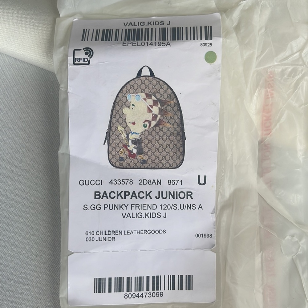 COPY - $1290 Gucci Brown Coated Canvas Punky FriendGRG Web Straps Backpack 4335… - Picture 17 of 17
